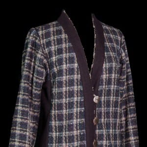 Plaid wool jacket with trim fit