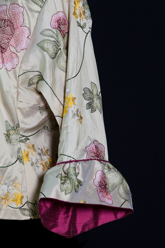 Embroidered Silk - sleeve detail