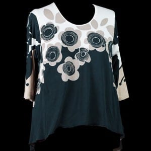 Graphic floral tunic