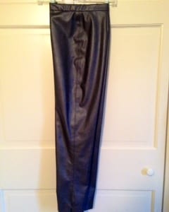 Sneak preview of the finished faux leather pants.