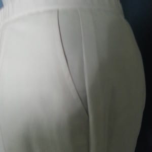 White Eureka! Pants that Fit with Trouser Details. 