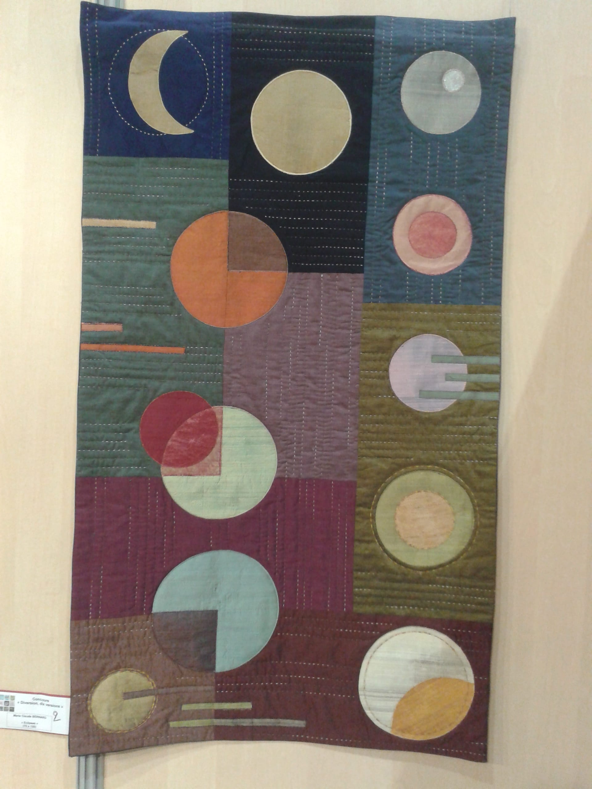 Love this quilt featuring circles I saw at Quilt en Sud.