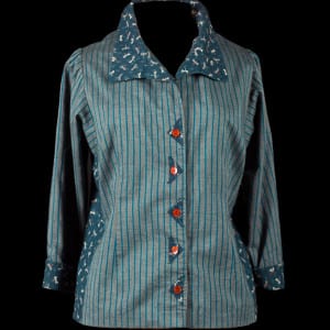 Tabula Rasa Shirt with couture darts and triangular button frames