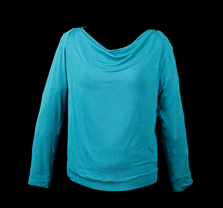 Turquoise Shallow Draped Neck