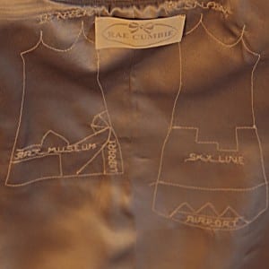 The thread traced map of the Drapey Denver dress.