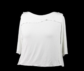 Basic White Tee with angled collars