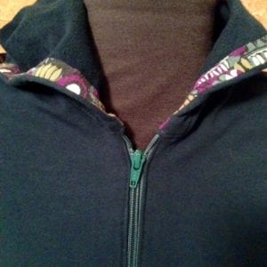 Green Hoodie zipped up