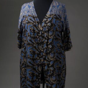 Batik swimsuit cover-up, front view