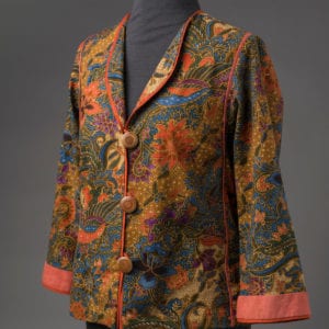 Tropical Birds & Flowers Batik jacket, side view