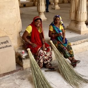 Some ladies we saw at the Amber Fort in Jaipur with their brooms