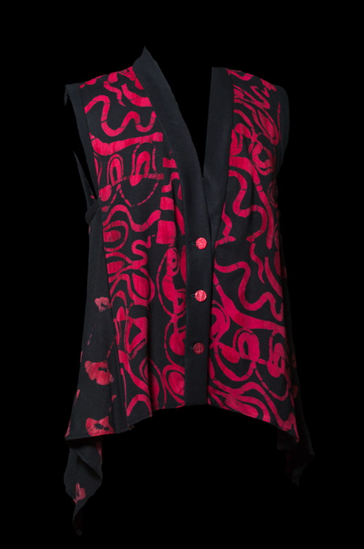 Batik Butik Red vest â Fit For Art Patterns