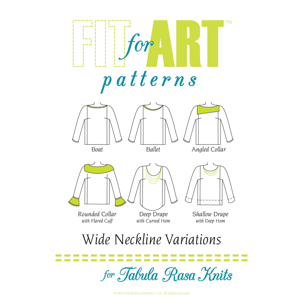 Wide Neckline Variations for Tabula Rasa Knits