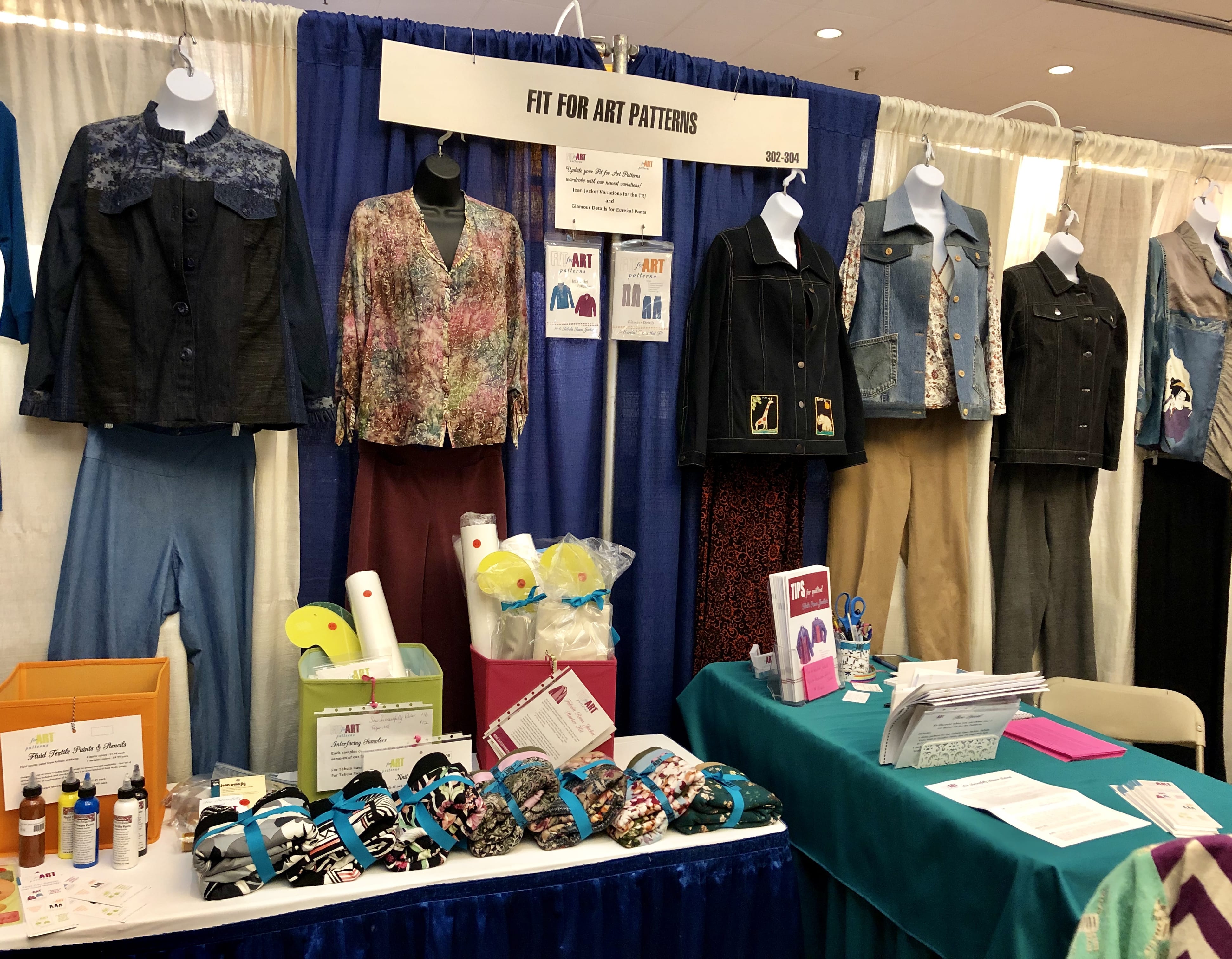 Jean Jackets and Glamour Details featured on our back wall.