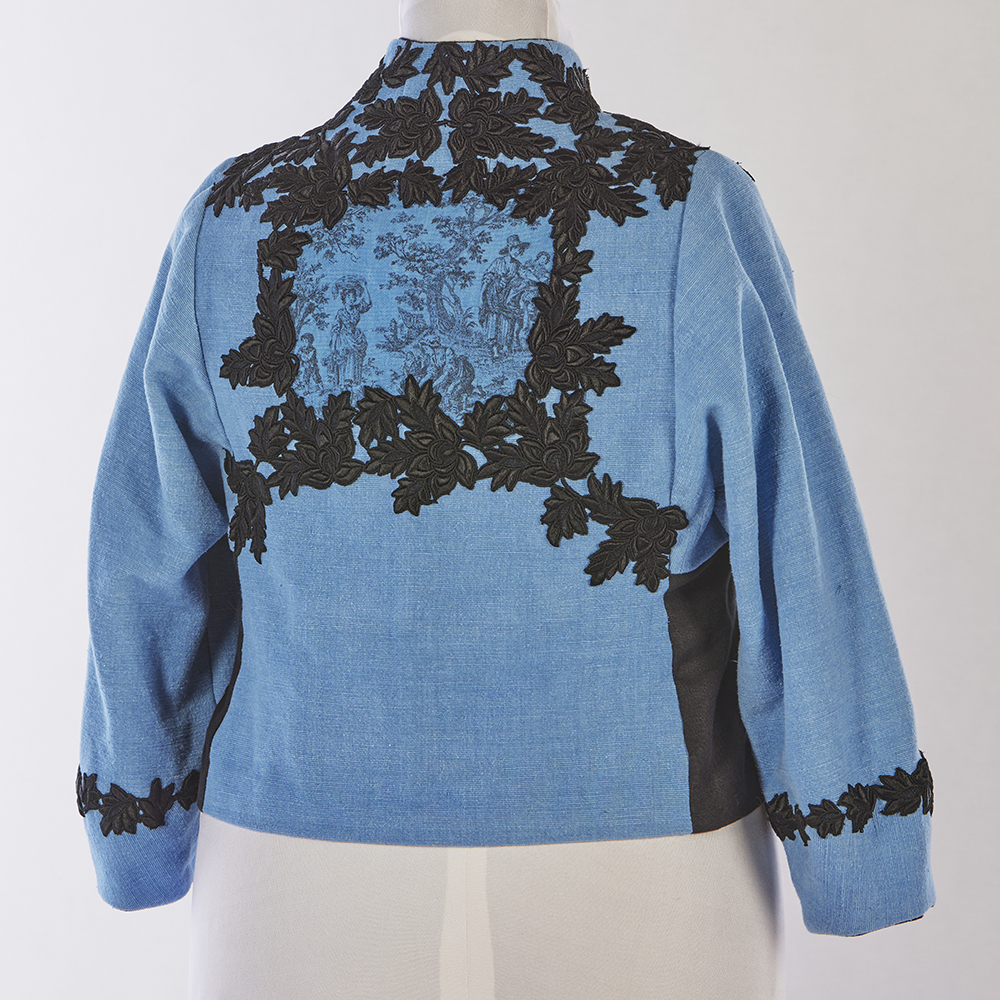 pastel dyed Tabula Rasa Jacket with black lace - back