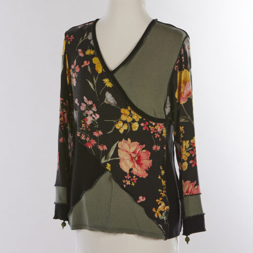 Diagonal Placket Knit Top
