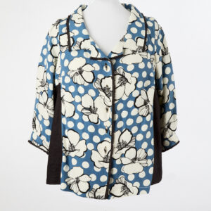 Open Collar Floral Shirt