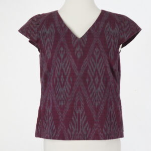 V Neck Ikat Top