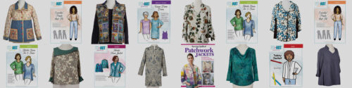 ome page hero image, a mix of garments and pattern covers